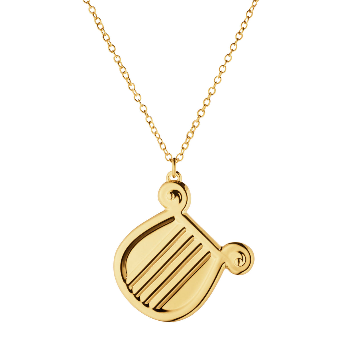Georg Jensen Classic Christmas 2026 juleophæng formet som en harpe i guld