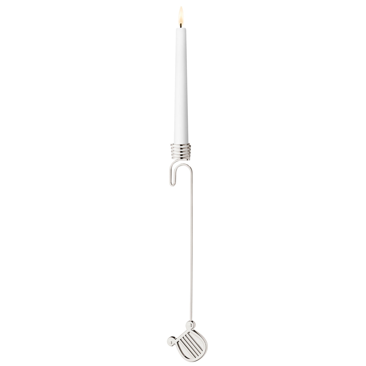 Harpa lysestage i palladium fra Georg Jensen Classic Christmas 2026 formet som en harpe