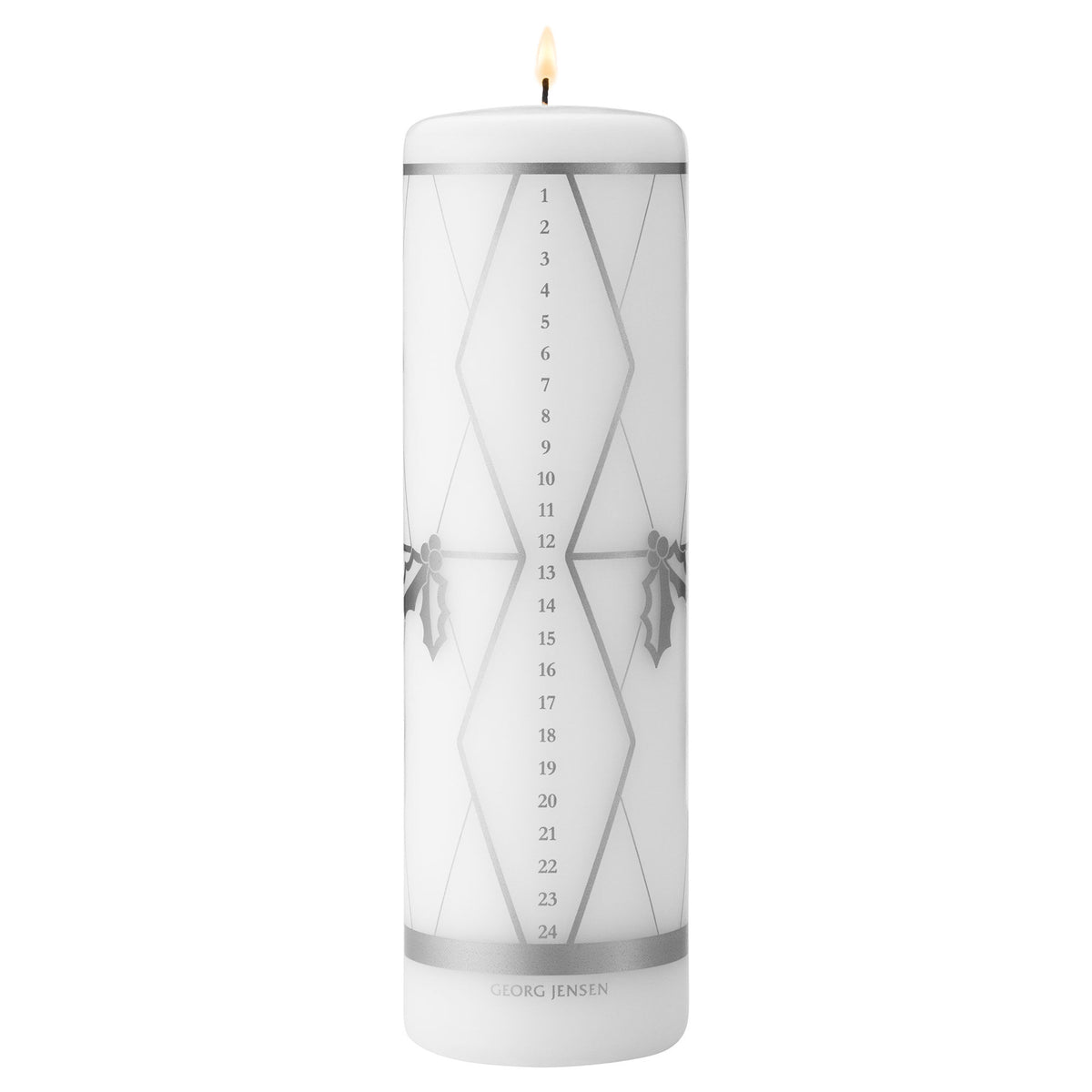 Georg Jensen Classic Christmas kalenderlys 2026 med sølvtryk