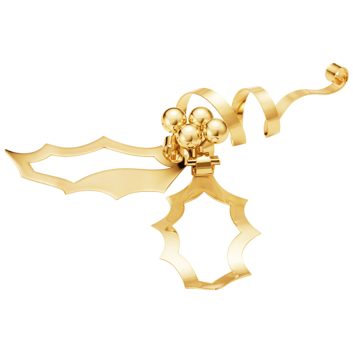 Georg Jensen Classic Christmas 2026 bordpynt, mellemstor, forgyldt med 18 karat gult guld