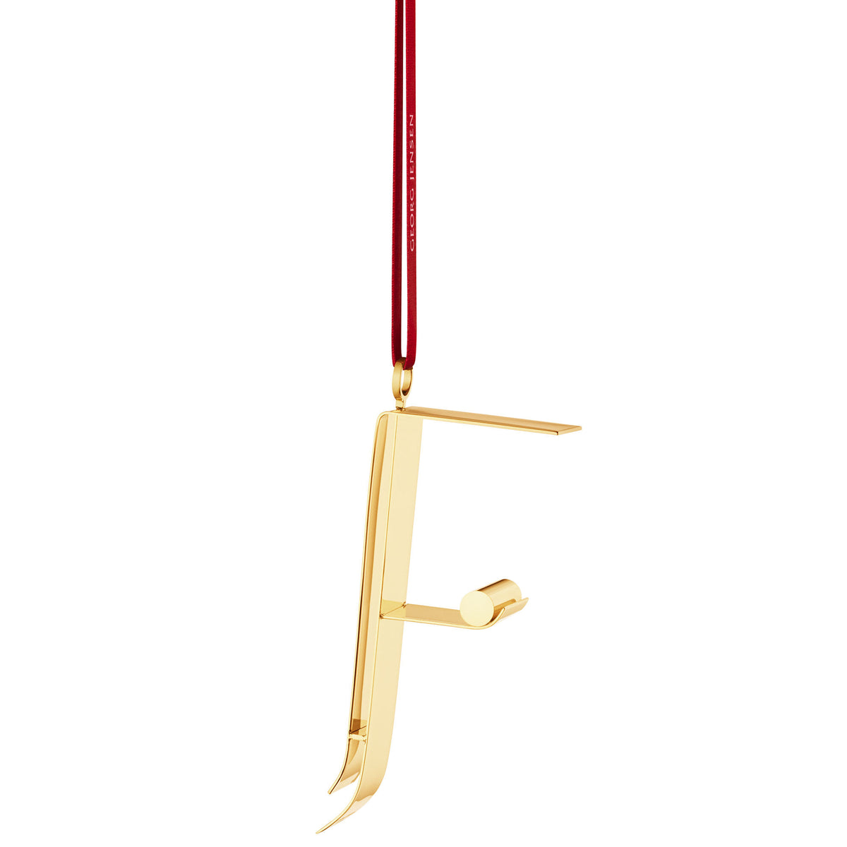 Georg Jensen bogstavsdekoration med bogstavet F