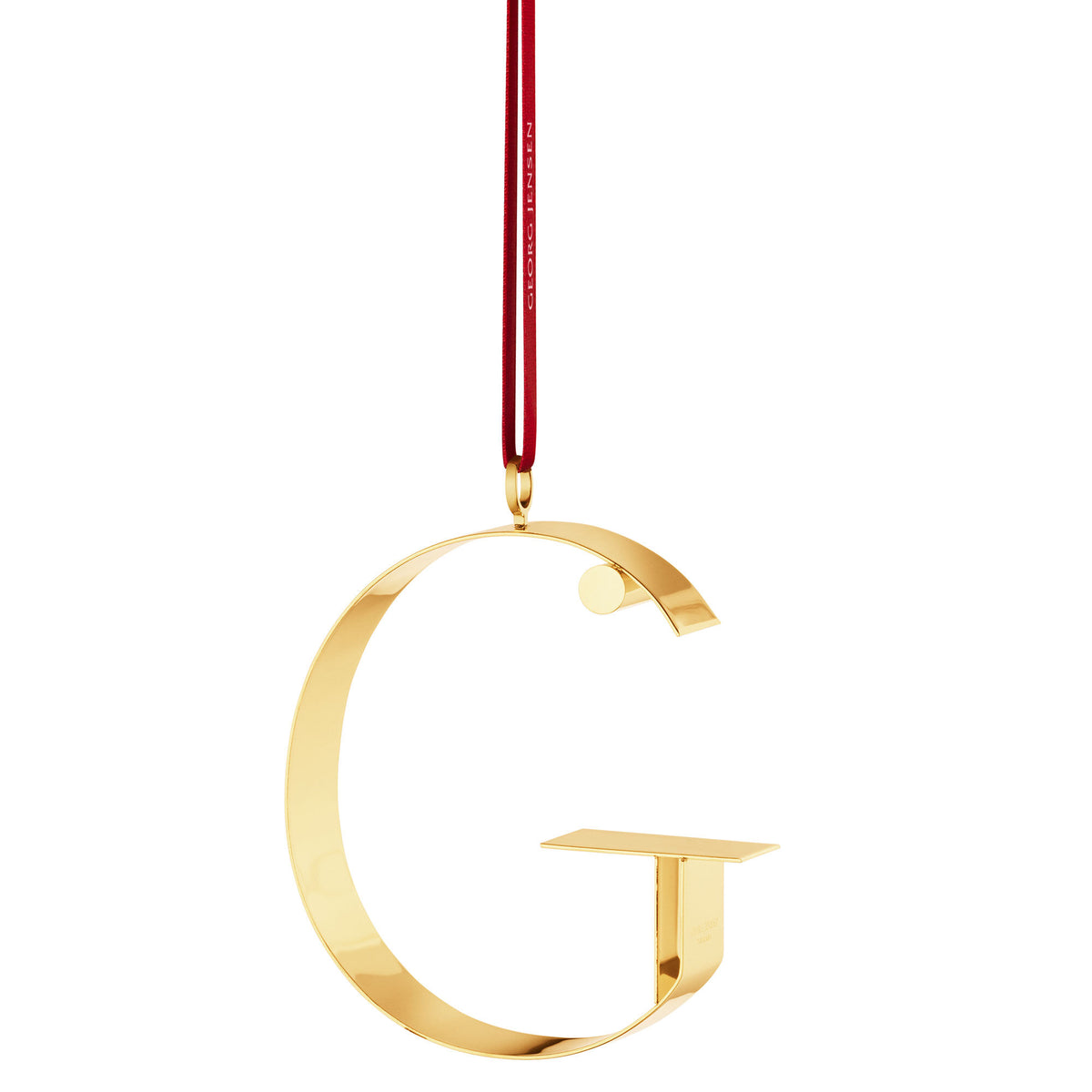 Georg Jensen dekorativt bogstav G i guldbelagt rustfrit stål