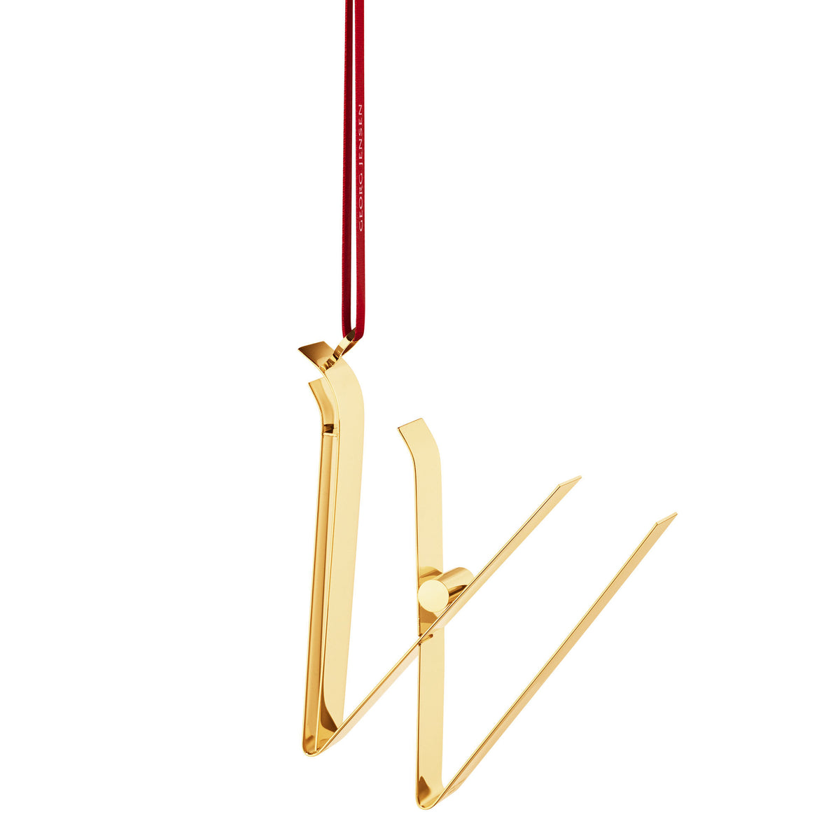 Dekorativt bogstav W fra Georg Jensen med bløde linjer
