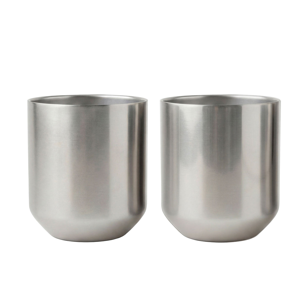 To Stelton SR termokrus på 0,2 liter i rustfrit stål, designet af Søren Refsgaard