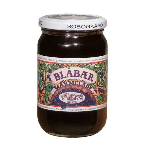 Søbogaard økologisk blåbærmarmelade, 400 gram