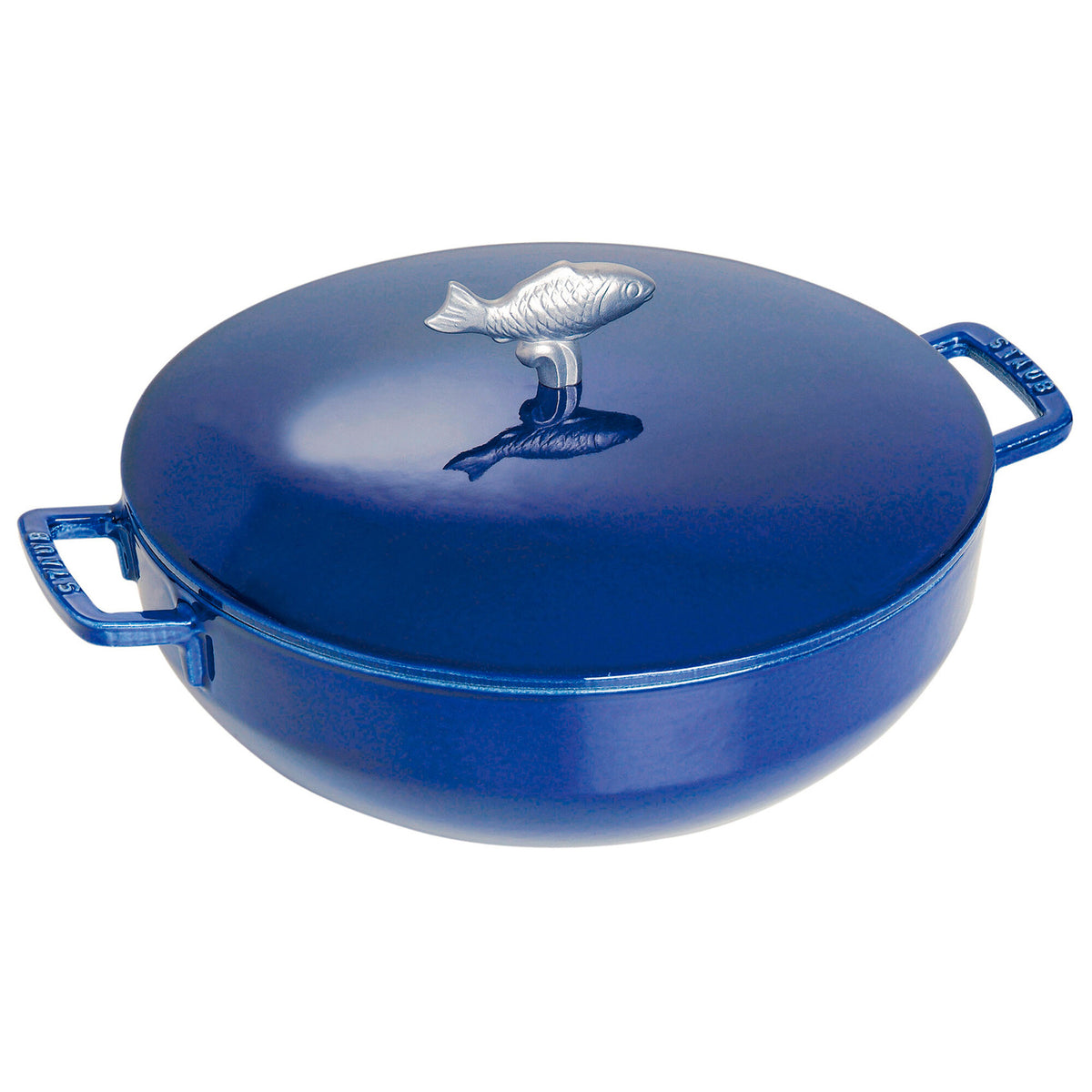 Mørkeblå Staub Bouillabaisse støbejernsgryde, 28 cm i diameter