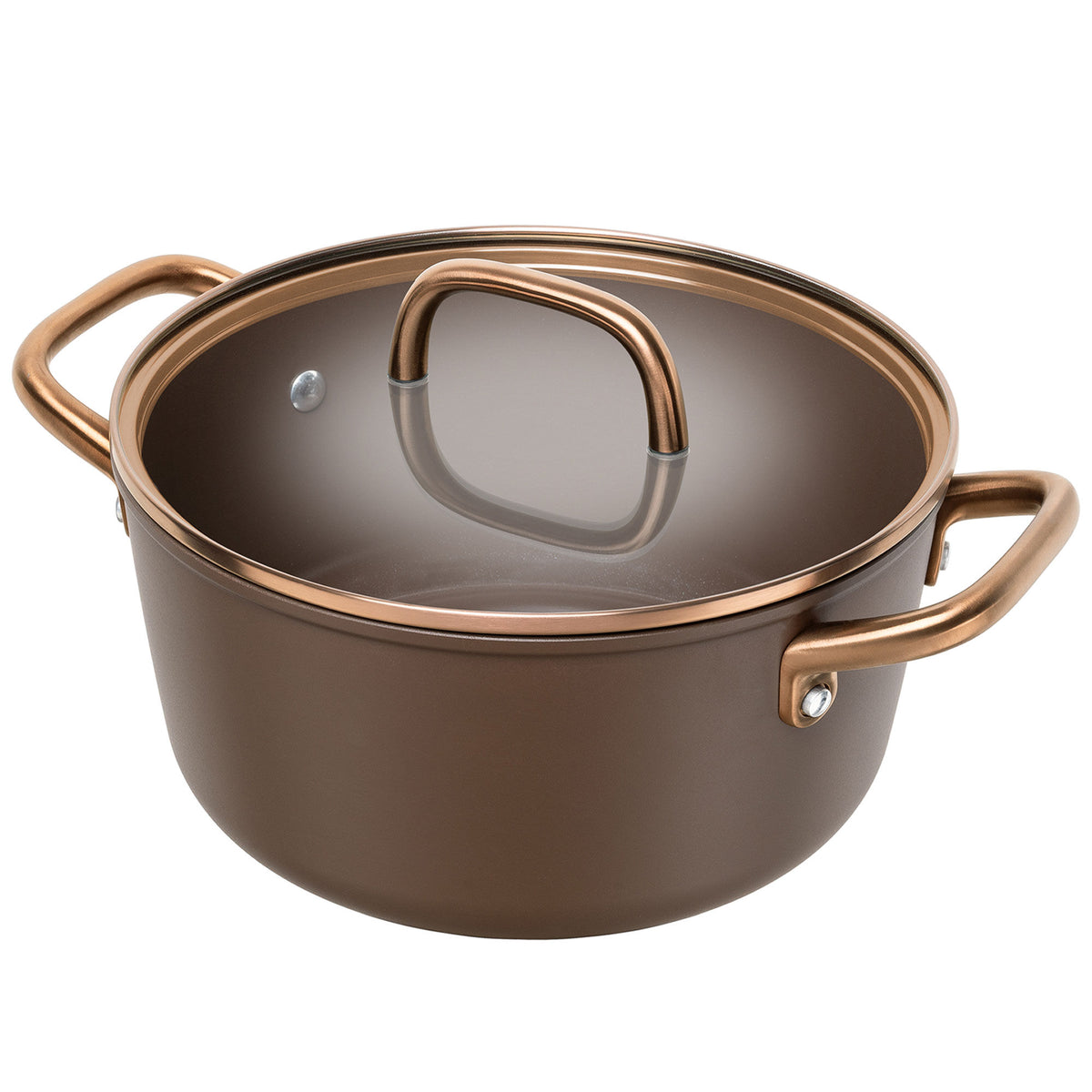 Brun Zwilling Milano gryde med glaslåg, 24 cm