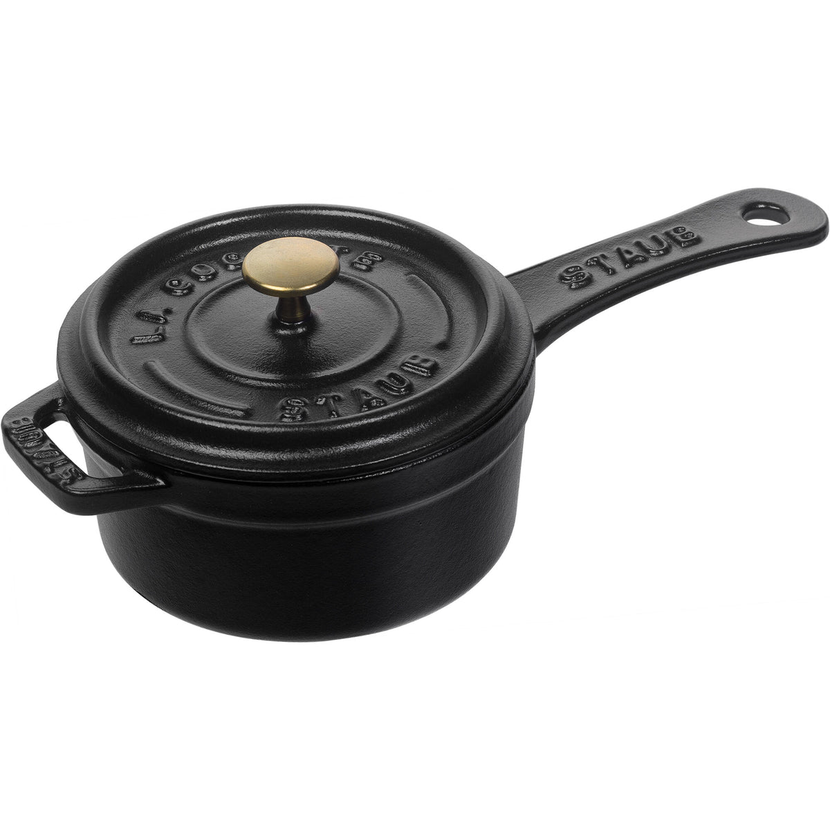 Sort Staub minikasserolle i støbejern, 10 cm i diameter