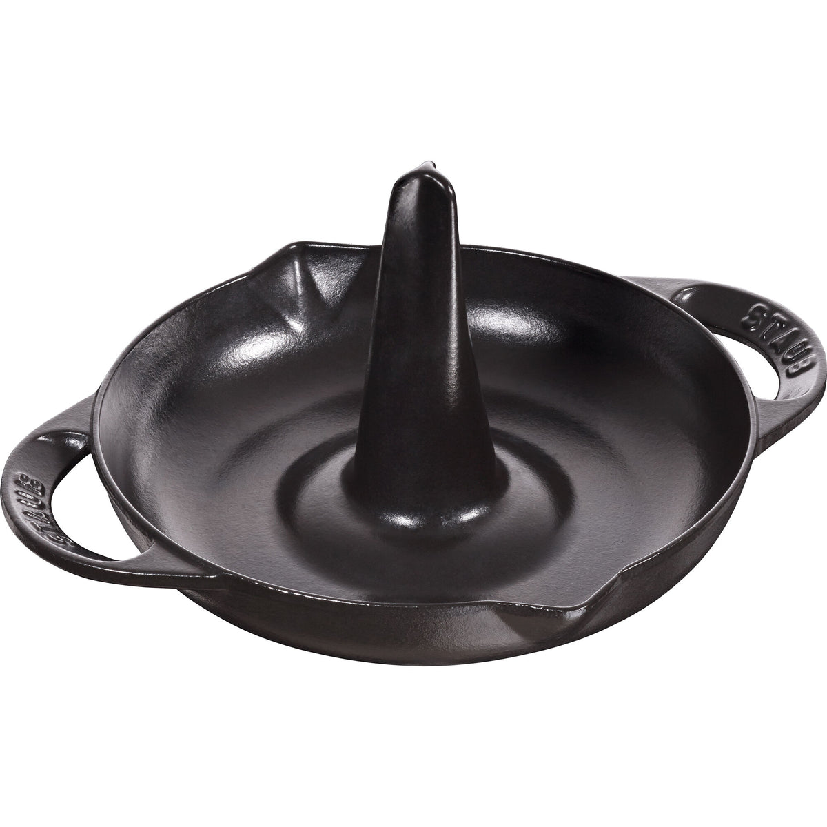Sort kyllingestativ i støbejern, 24 cm, fra Staub