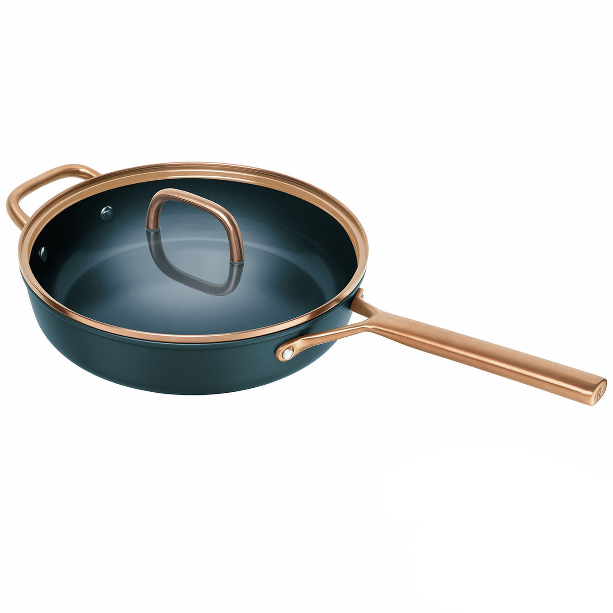 Dybblå Zwilling Milano braiserpande på 28 cm med glaslåg