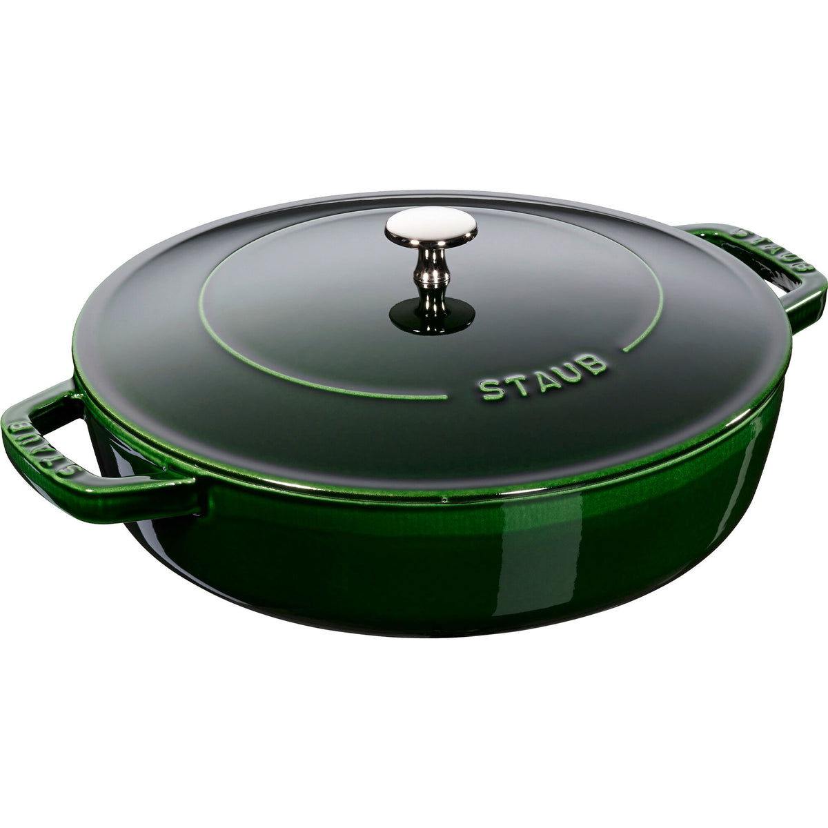 Grøn Staub Chistera traktørpande i støbejern, 28 cm
