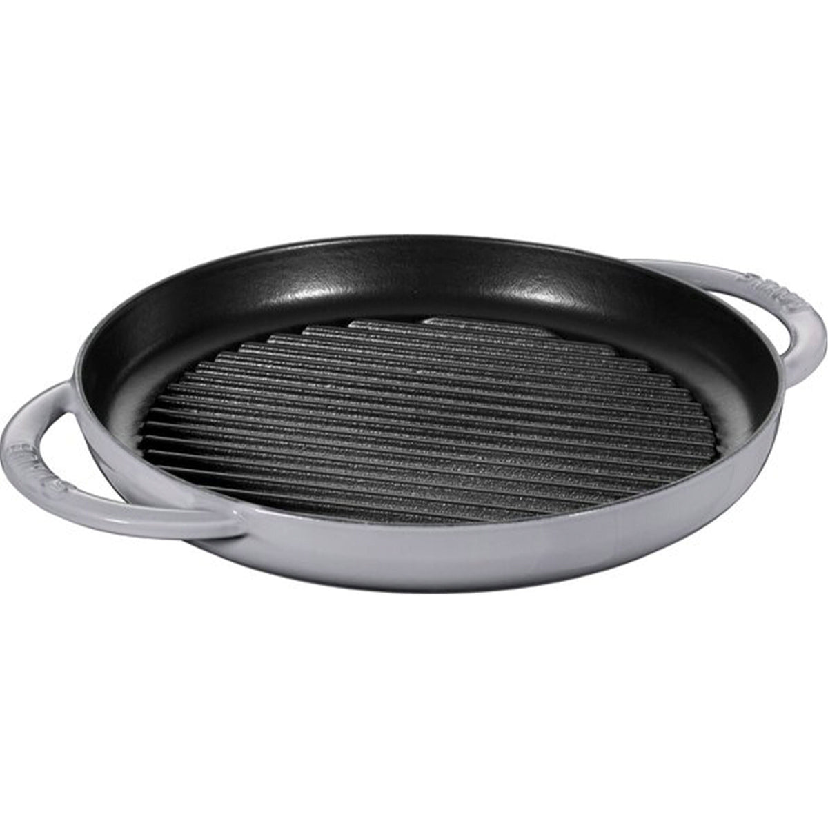 Staub Pure grillpande i grafitgråt støbejern, 26 cm, set ovenfra
