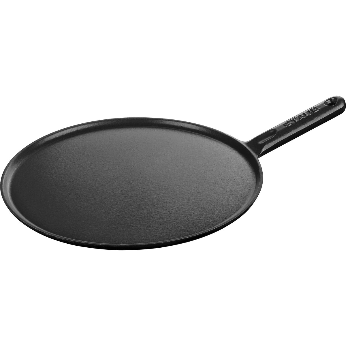 Sort Staub pandekagepande i støbejern med lav kant, 30 cm