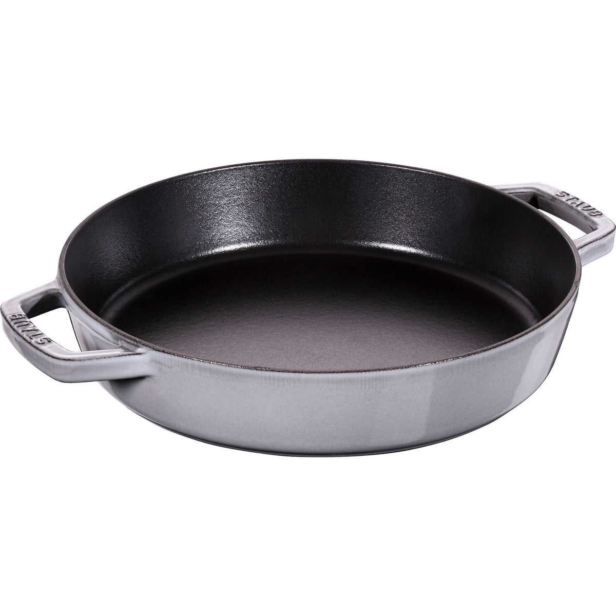 Staub stegepande i grafitgrå støbejern, 26 cm, med to håndtag