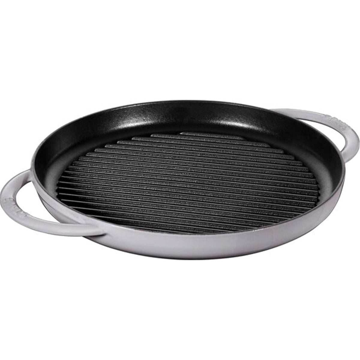 Staub Pure grillpande i grafitgrå støbejern, 30 cm, set oppefra