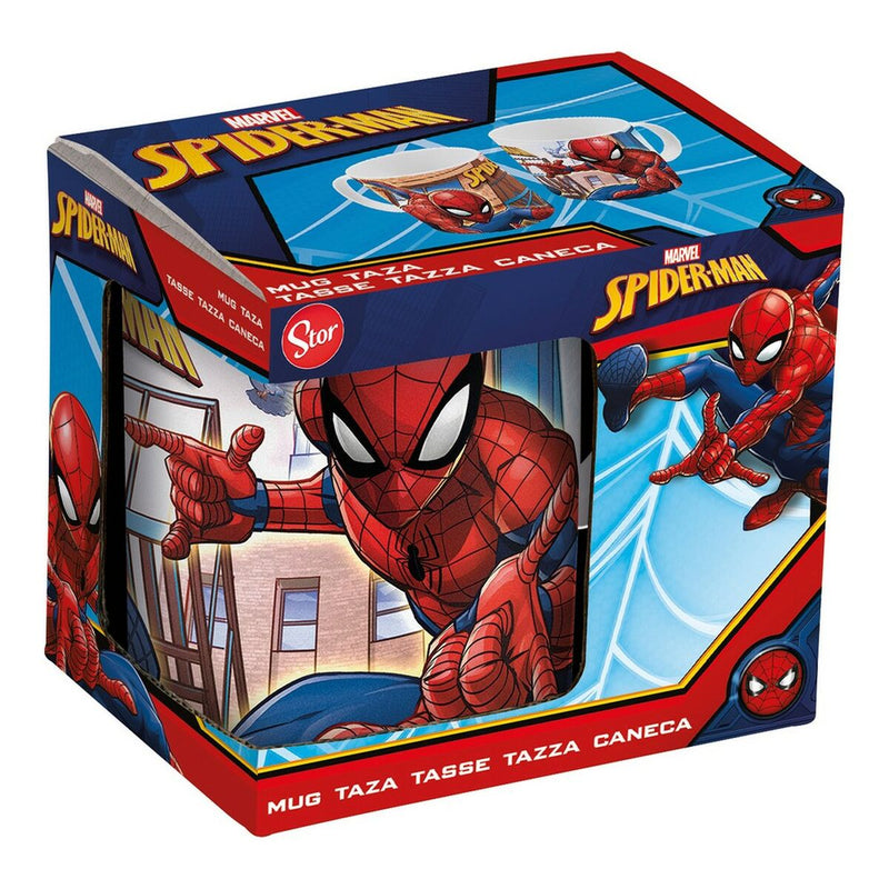 Krus Spider-Man Great power Blå Rød Keramik 350 ml