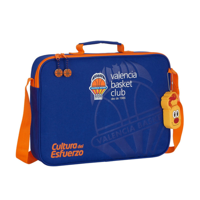 Skoletaske Valencia Basket Blå Orange 38 x 28 x 6 cm