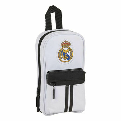 Penalhus rygsæk Real Madrid C.F. M747 Hvid Sort 12 x 23 x 5 cm (33 Dele)