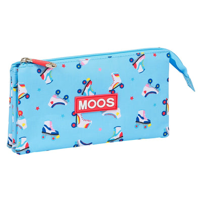 Tredobbelt bæretaske Rollers Moos M744 Lyseblå Multifarvet (22 x 12 x 3 cm)