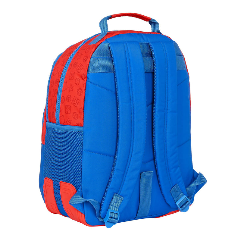 Skoletaske Super Mario Rød Blå 32 x 42 x 15 cm