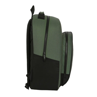 Skoletaske BlackFit8 Gradient Sort Militærgrøn 32 x 42 x 15 cm