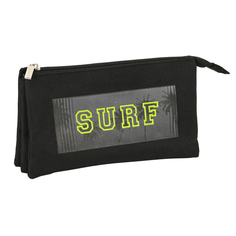 Tredobbelt bæretaske Safta Surf Sort (22 x 12 x 3 cm)
