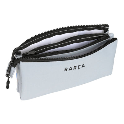 Tredobbelt bæretaske F.C. Barcelona Grå (22 x 12 x 3 cm)