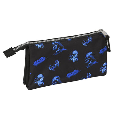 Tredobbelt bæretaske Star Wars Digital escape Sort 22 x 12 x 3 cm