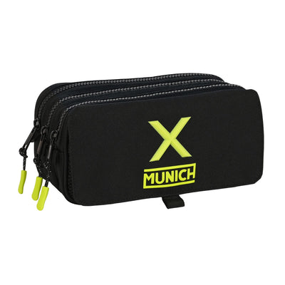 Tredobbelt bæretaske Munich Negro Sort (21,5 x 10 x 8 cm)