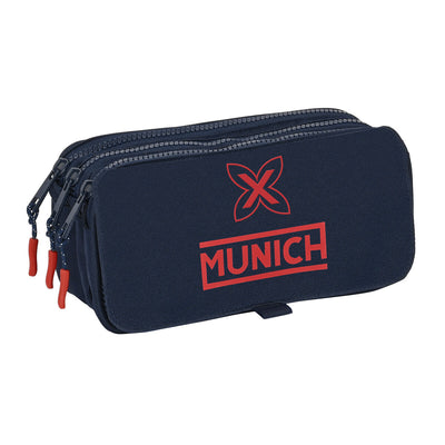 Tredobbelt bæretaske Munich Flash 21,5 x 10 x 8 cm Marineblå