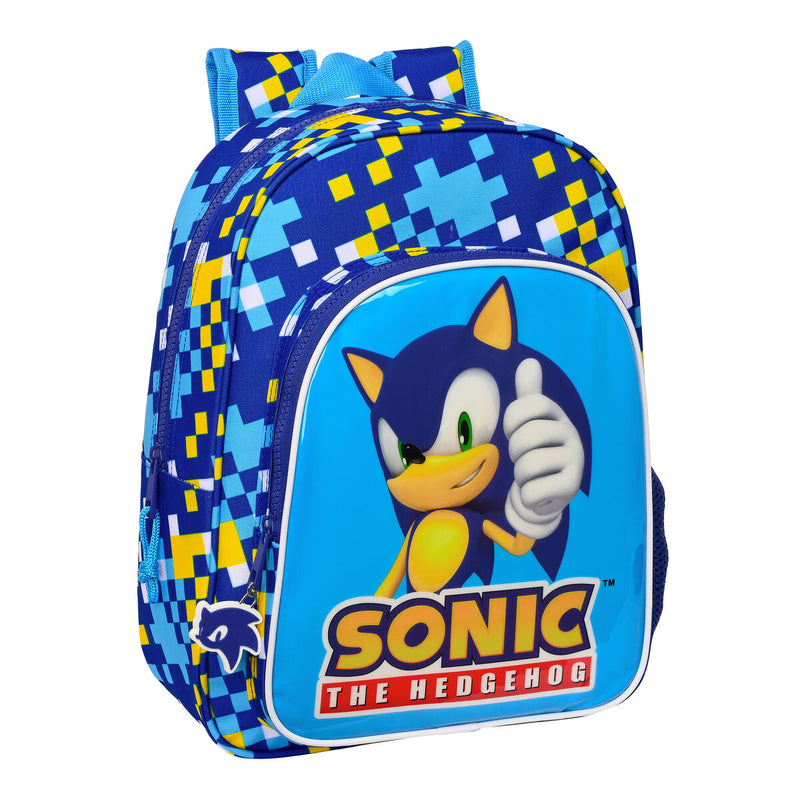 Skoletaske Sonic Speed 26 x 34 x 11 cm Blå