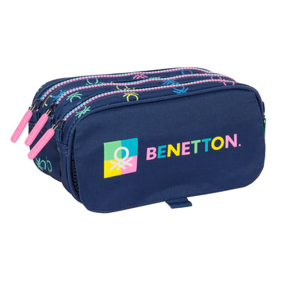 Penalhus / bæretaske Benetton Cool Marineblå 21,5 x 10 x 8 cm