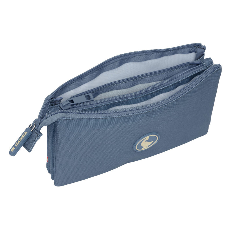 Tredobbelt bæretaske El Ganso Blå 22 x 12 x 3 cm