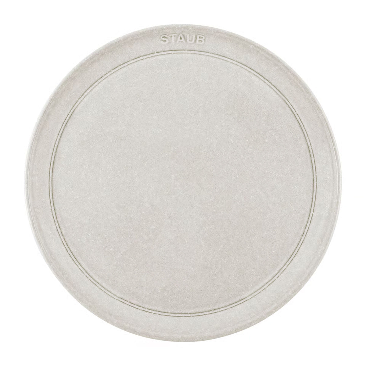 Middagstallerken fra Staub Dining Line, 26 cm, i nuancen White Truffle med perlemorsglans