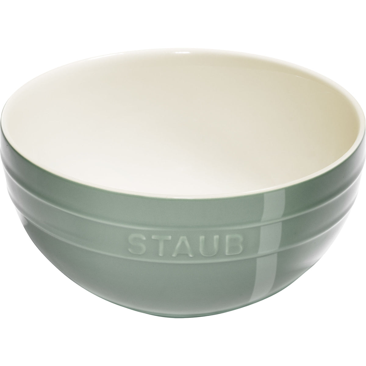 Staub serveringsskål i keramik, 18 cm, med blød eukalyptusgrøn emalje