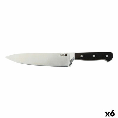 Kokkekniv Quid Professional Inox Chef Black Sort Metal 20 cm (Pack 6x)