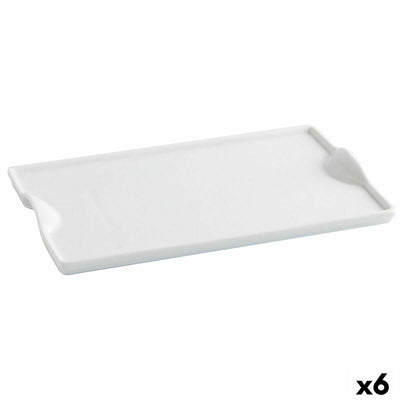 Snackskål Quid Gastro Fun Keramik Hvid 25,5 x 15,5 cm 6 pak
