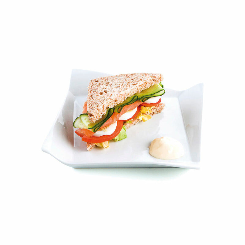 Tallerken Quid Gastro Fresh Sandwich Keramik Hvid 17,5 cm 8 stk