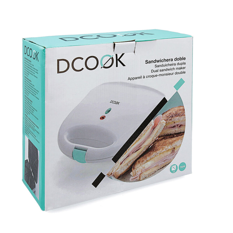 Sandwichtoaster / Panini-grill Dcook Gallery Hvid 750 W 750 W