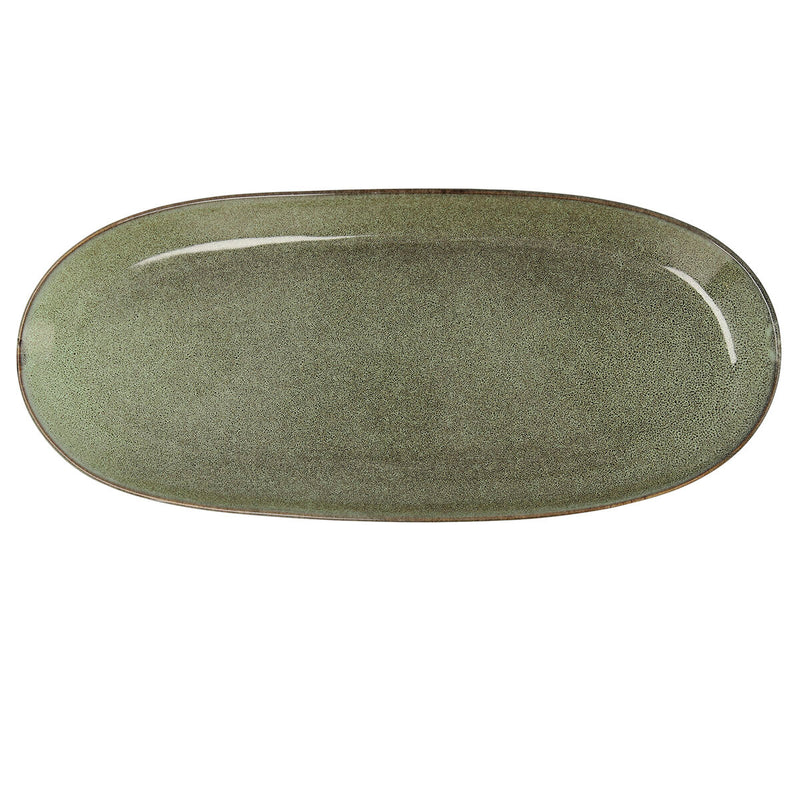 Fad Bidasoa Ikonic Grøn Keramik 36 x 16 cm 2 pak