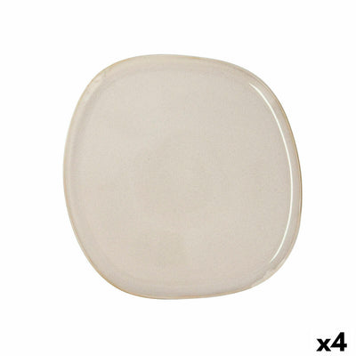 Flad tallerken Bidasoa Ikonic Hvid Keramik 26,5 x 25,7 x 1,5 cm 4 stk Pack 4x