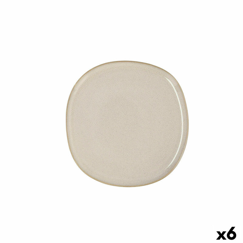 Flad tallerken Bidasoa Ikonic Hvid Keramik 20,2 x 19,7 cm 6 stk 6 pak