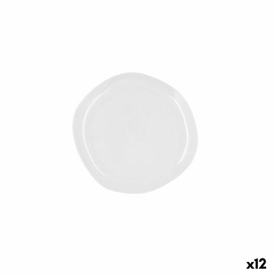 Tallerken Ariane Earth Hvid Keramik Ø 21 cm (12 enheder)
