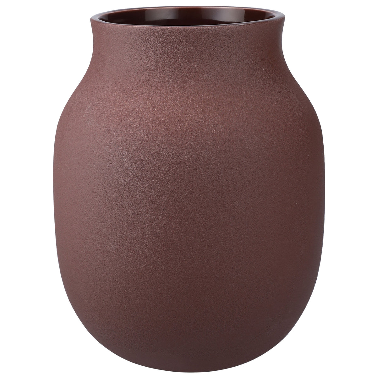 Smal bordeauxfarvet keramikvase fra Kähler Studio, Omaggio #1, 20 cm