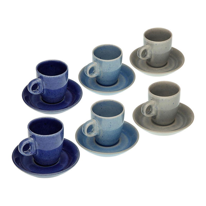 Kaffekopsæt Versa Keramik (3,6 x 6,6 x 5,5 cm) (12 Dele)