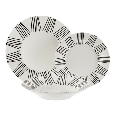 Spisestel sæt / tallerkensæt Versa New Lines Porcelæn Stentøj 18 Dele