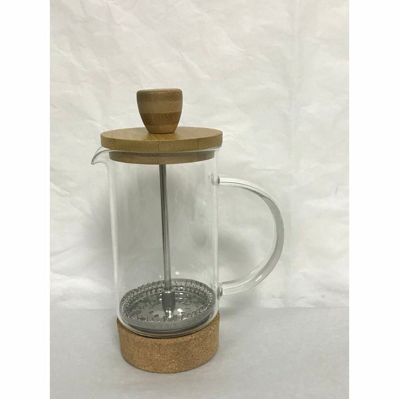 Kaffebrygger med stempel Natur Bambus Borosilikatglas 350 ml 16 x 9 x 18,5 cm
