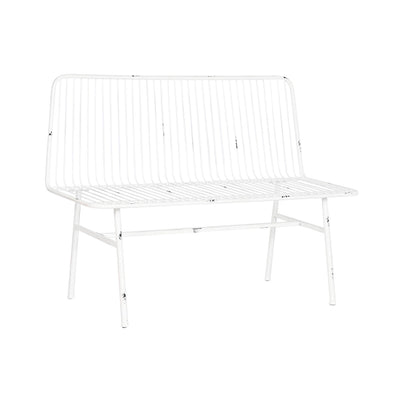 Bord med 3 lænestole Home ESPRIT Hvid Metal 115 x 53 x 83 cm