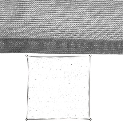 Skyggesejl Markise 5 x 5 m Grå Polyetylen 500 x 500 x 0,5 cm