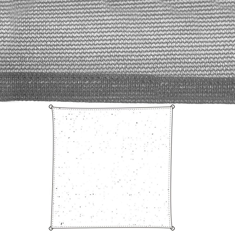 Skyggesejl Markise 5 x 5 m Grå Polyetylen 500 x 500 x 0,5 cm
